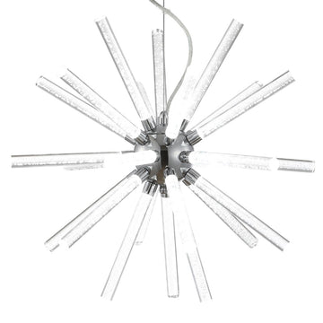 Soyuz 19.5" Adjustable Integrated LED Starburst Metal/Acrylic Pendant - JONATHAN Y